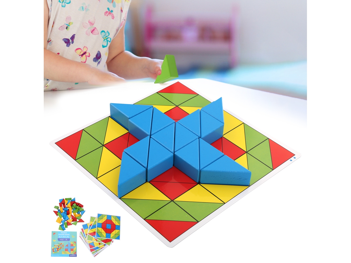 Bloques Triangulares De Madera Para Bebés, Juguete Educativo Creativo Para Rompecabezas N.° 1