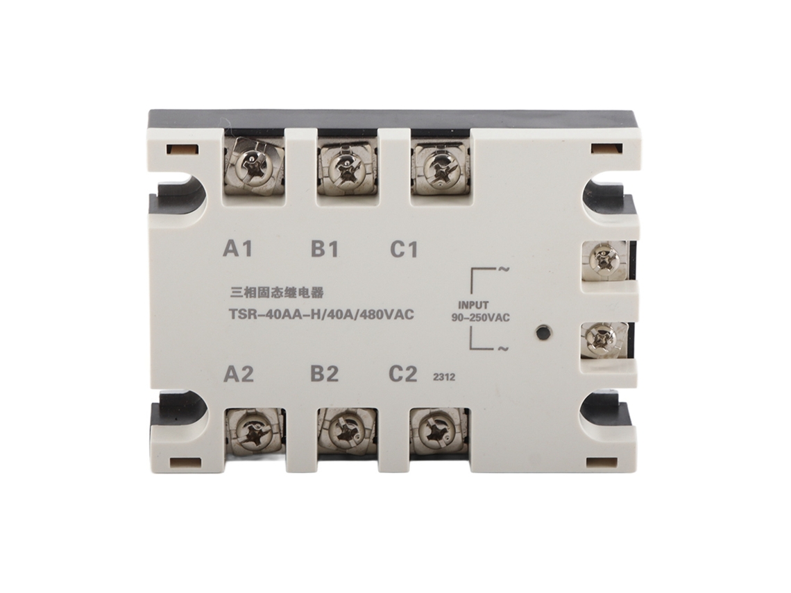 Relé De Estado Sólido Trifásico Tsr-40aa H Ca-ca 40 A Control 90-250 Vca Carga 24-480 Vca
