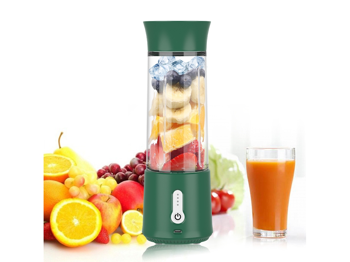 Liquidificador, Juicer Portátil, 500ml, Recarregável Via Usb, Para Smoothies E Sucos (verde Escuro) Spqment