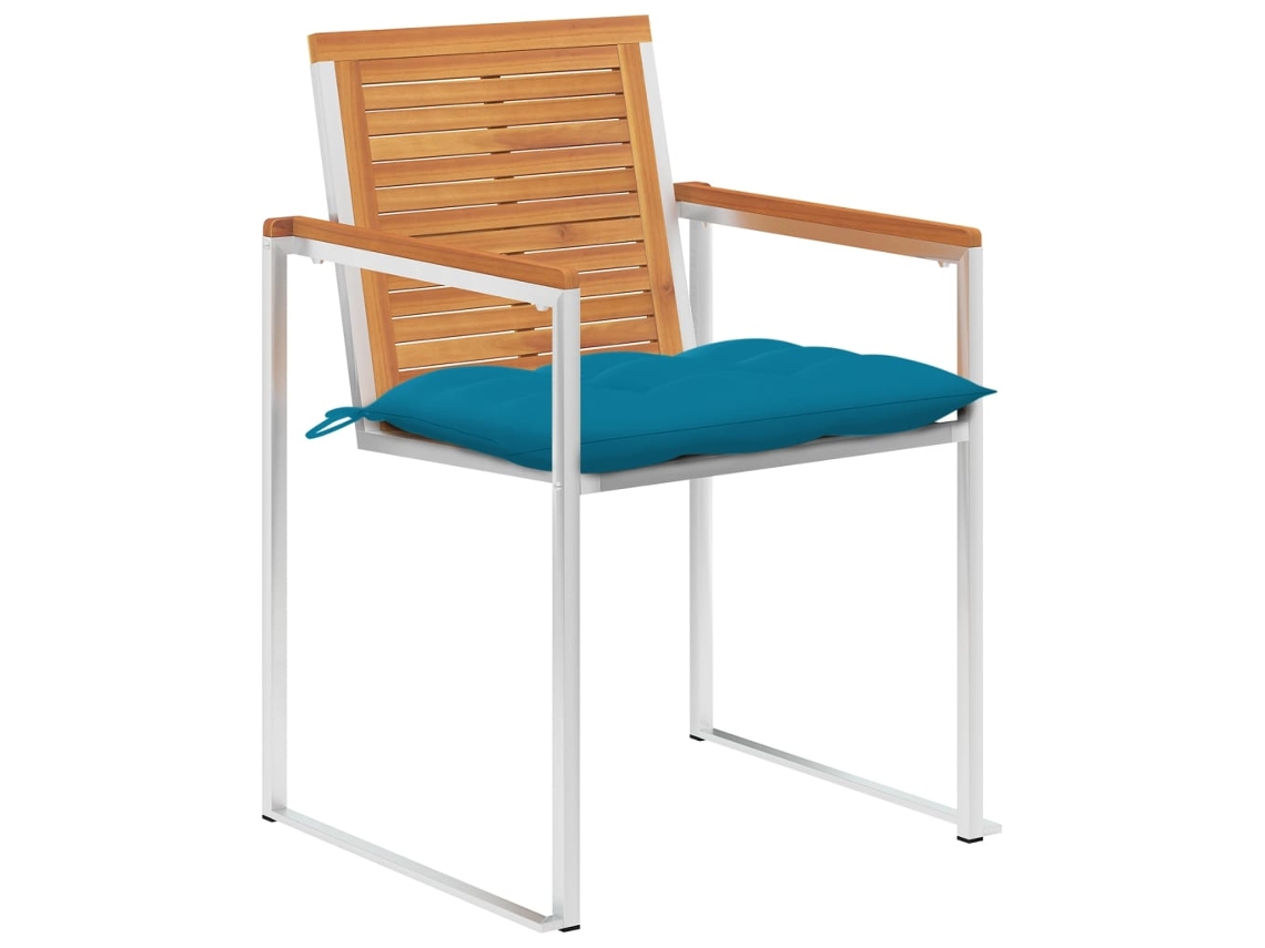 Maison Exclusive - Cadeiras De Jardim C/ Almofadões 4 Pcs Madeira De Acácia Maciça