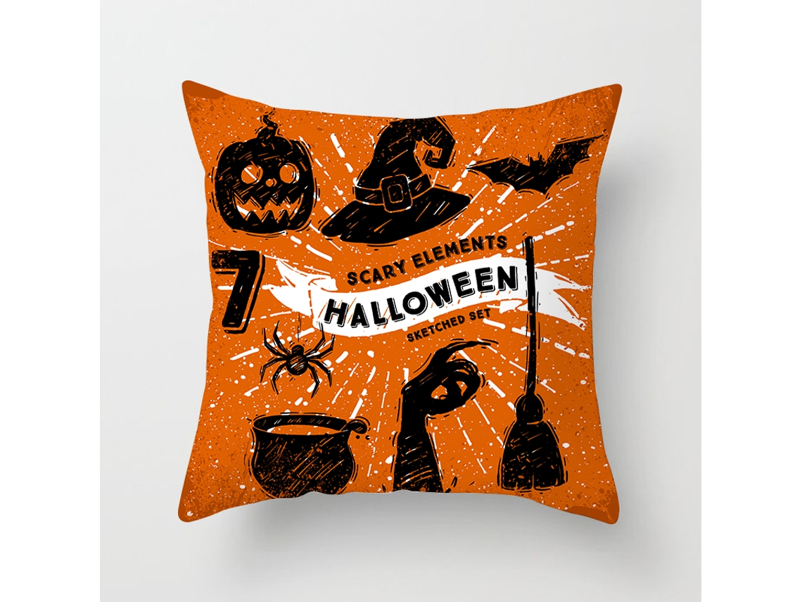Serie Calabaza de Halloween Funda Decorativa de Almohada