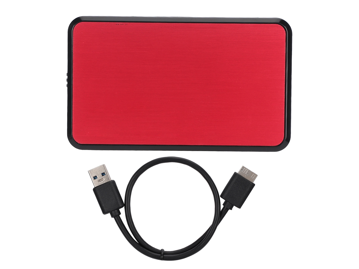 Caja De Disco Duro Móvil Interfaz Usb3.0 Funda De Disco Duro Externo Portátil Rojo