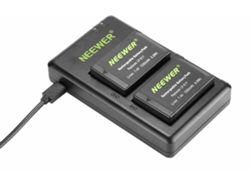2 Baterías NEEWER LP-E17 con Cargador USB Doble para Canon T7i T6i SL2