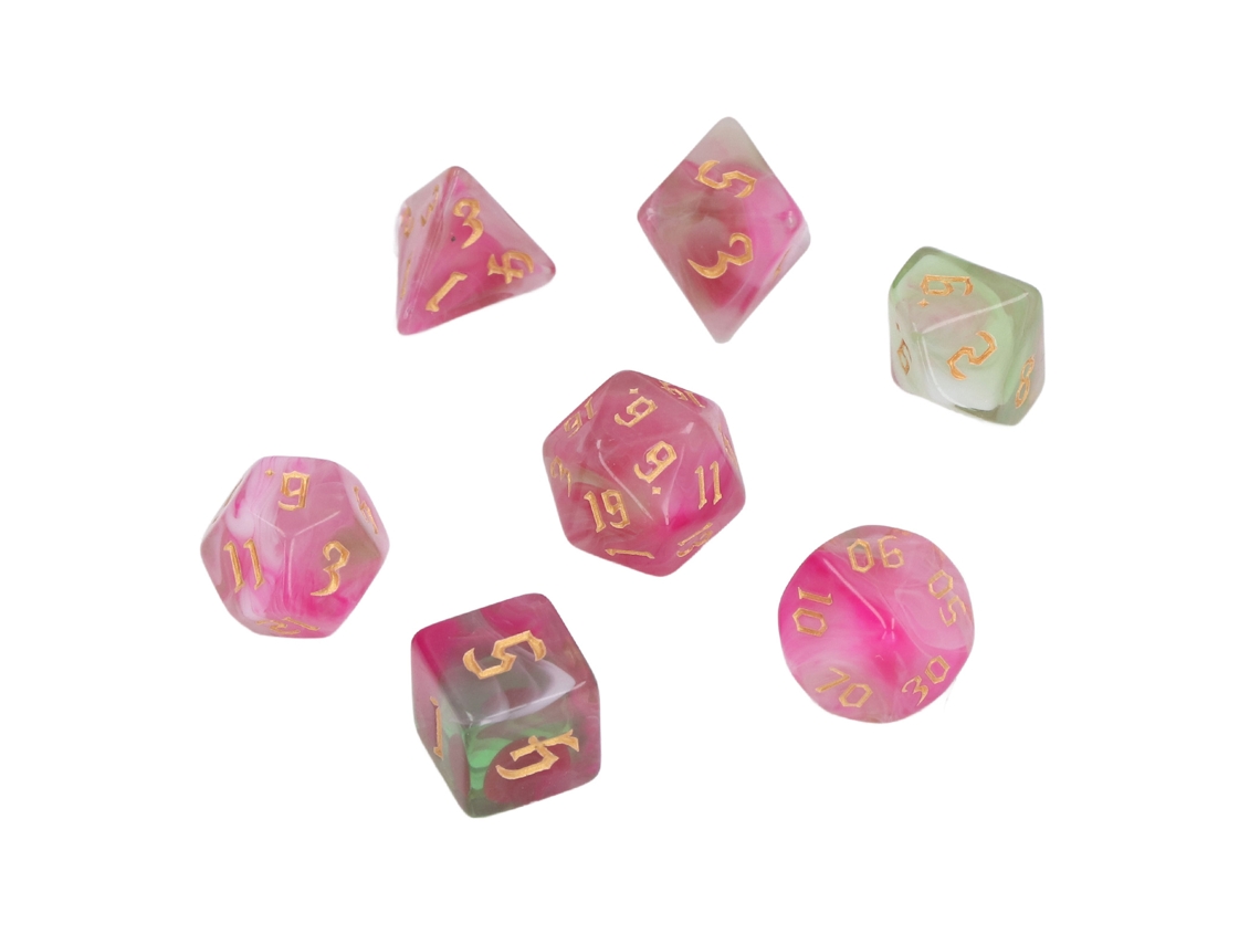 Juego De 7 Dados Poliédricos De Acrílico Para Juegos De Mesa Y Fiestas, Tipo 3