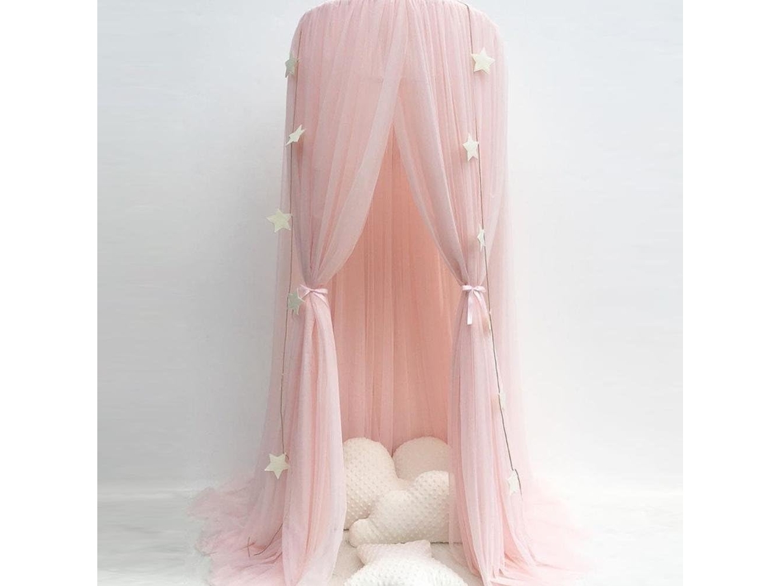 Cama con dosel mosquitera para niño KKVOGMLE Rosa (31,5x29,5x15,7 cm)