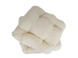 2 Cojines Para Silla De Jardín Para Terraza O Balcón 41 X 38 X 8 Cm Tela Color Crema 04_0000434
