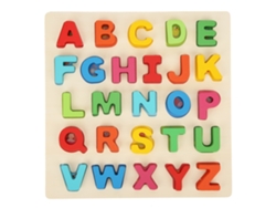 Quebra-cabeça De Letras Maiúsculas Em Madeira Brinquedo Educativo Para Crianças Acima De 2 Anos