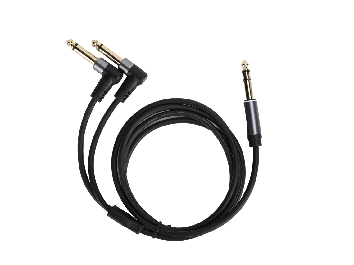 Cable Adaptador Estéreo A Mono De 6,35 Mm, Conector Macho A Macho De 6,35 Mm, Divisor De Audio De 1,5 M/4,9 Pies