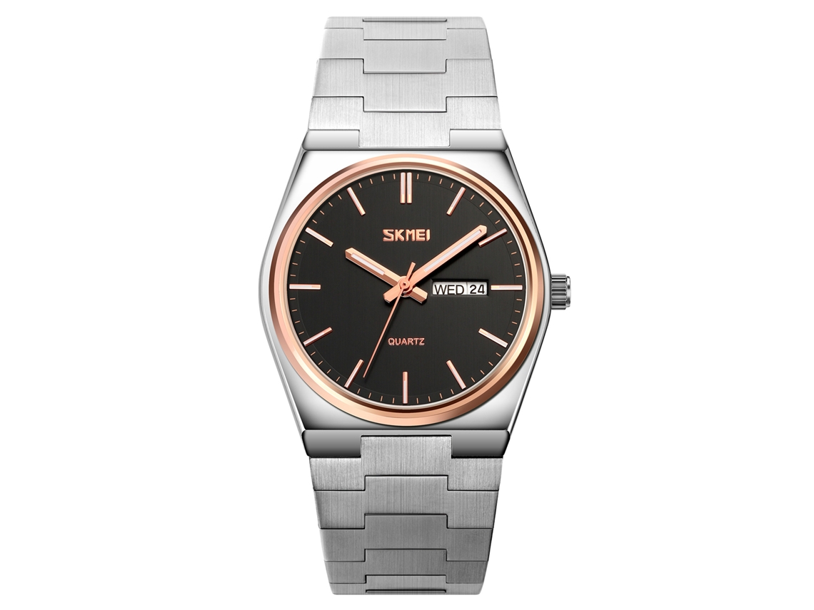 Reloj De Cuarzo Para Hombre Skmei 9288, Resistente Al Agua Hasta 30 M, Con Brazalete De Acero Inoxidable.