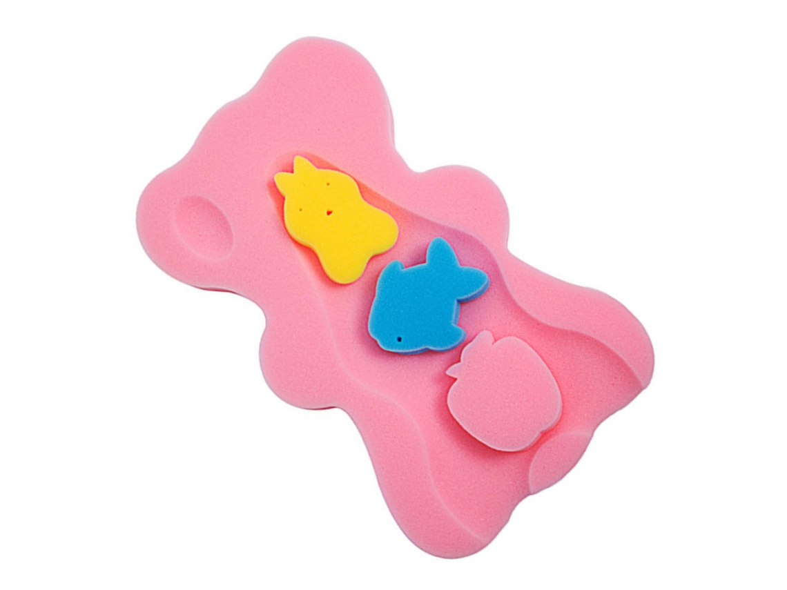 Alfombrilla De Baño De Espuma Antideslizante Para Bebés, 4,5 Cm (1,8 Pulgadas), Con Diseño De Dibujos Animados, Suave Y Segura, Color Rosa, 50,5 X 31 Cm (1,8 Pulgadas).