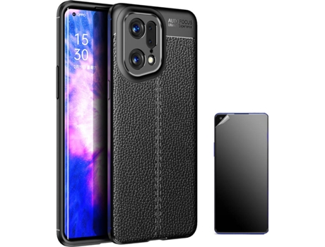 Kit Carcasa + Protector de Pantalla Oppo Find X5 Ultimatte Negro