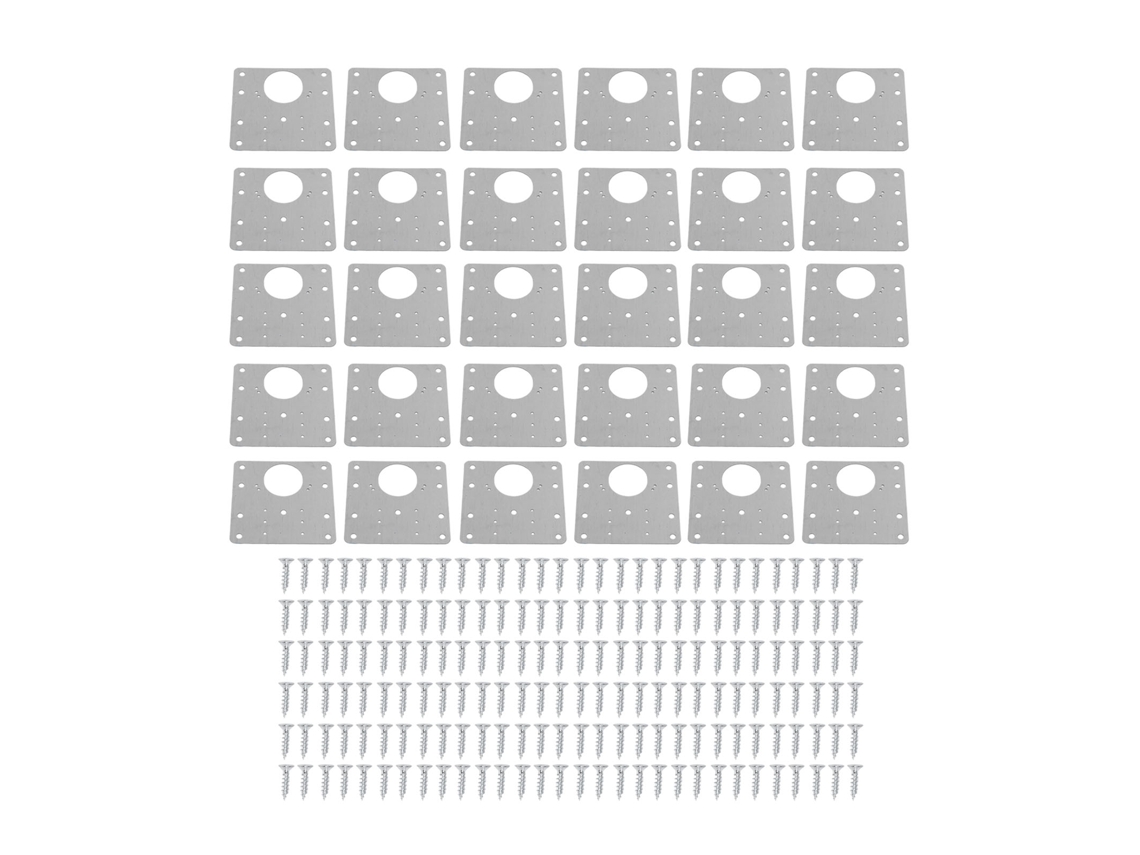 Kit De 30 Placas De Reparación De Bisagras De Gabinetes De Acero Inoxidable Para Una Fácil Instalación En La Cocina.