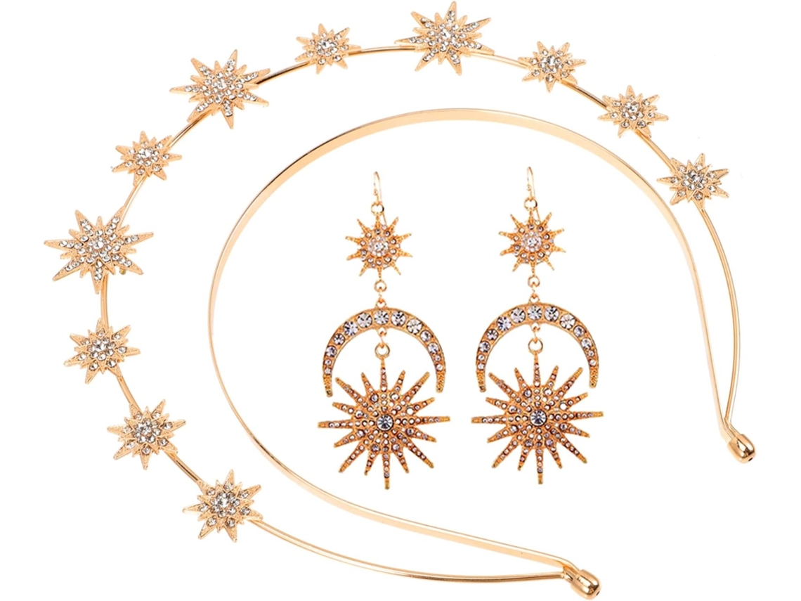 Diadema Decorativa De 3 Piezas Con Diseño De Luna Y Sol, Accesorios Creativos Para Fotos, Diadema Práctica Para Fiestas, Regalos