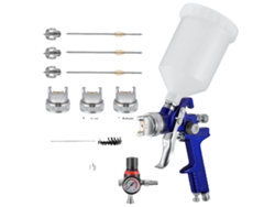 Pistola de pintura HVLP, depósito de 600 ml, control de flujo ajustable, OEM dorado
