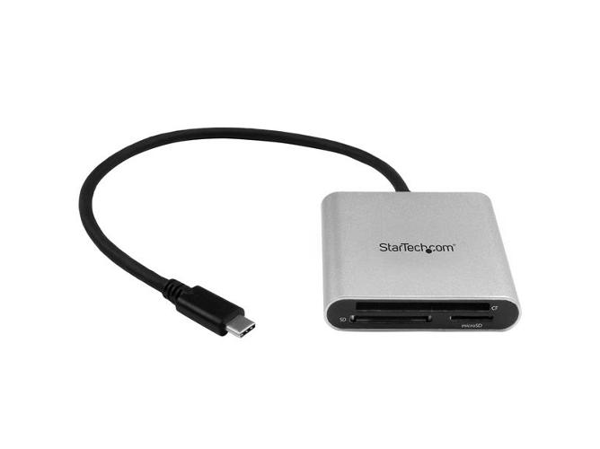 Lector de Tarjetas STARTECH.COM FCREADU3C USB 3.0 Type-C Negro Plateado