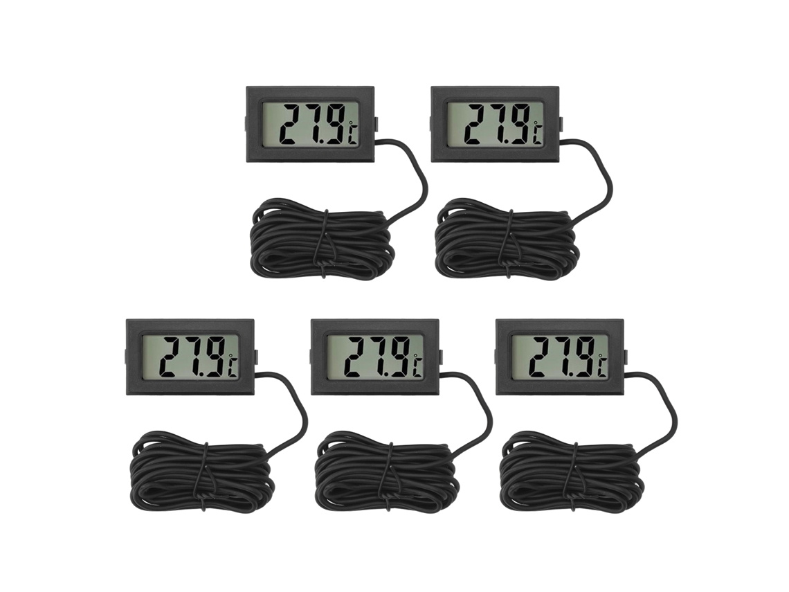Termómetros Digitales Mini Con Pantalla Electrónica Integrada Para Uso En Interiores, Material Abs.