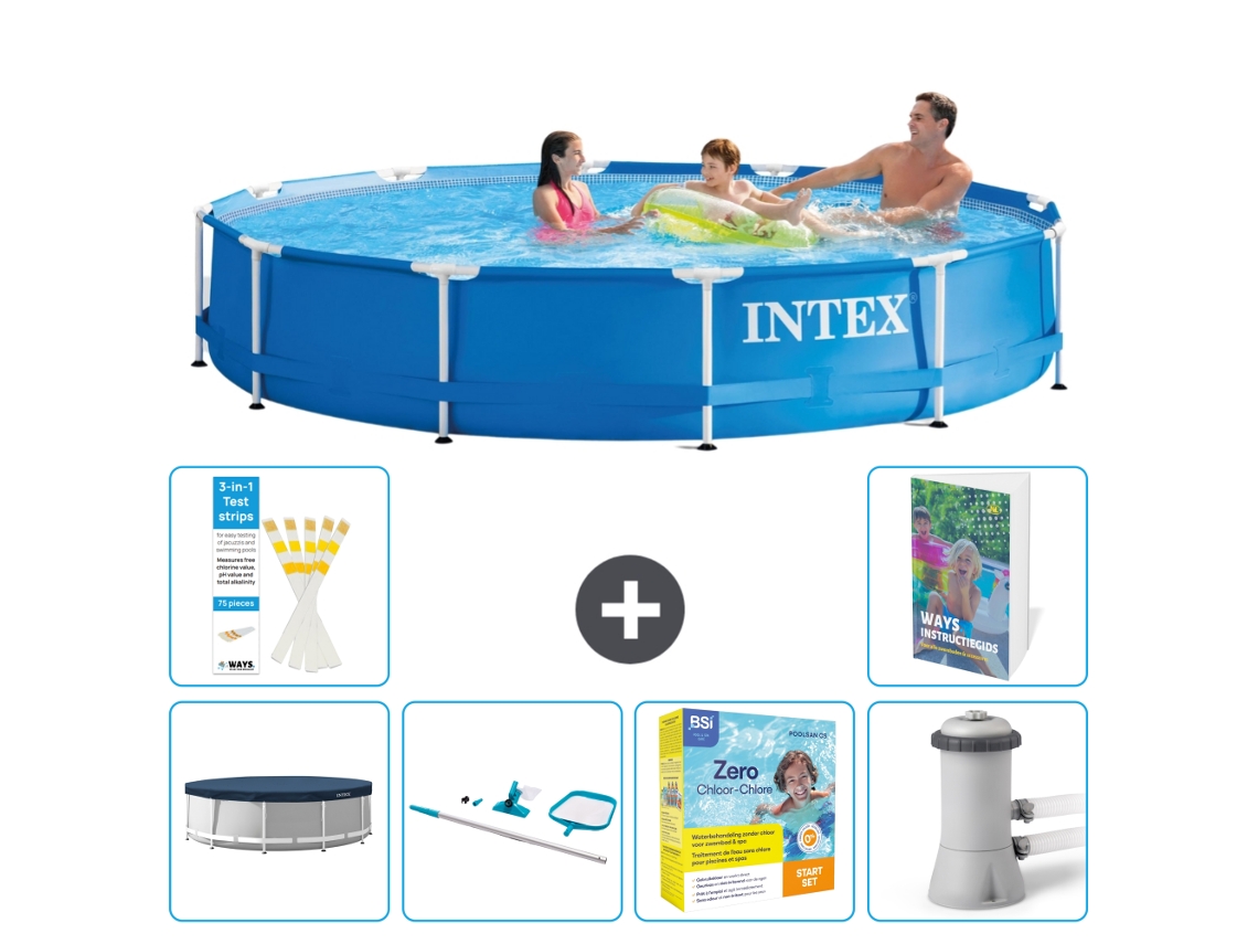 Intex Piscina Com Estrutura Redonda - 366x76 Cm - 7-peças S28
