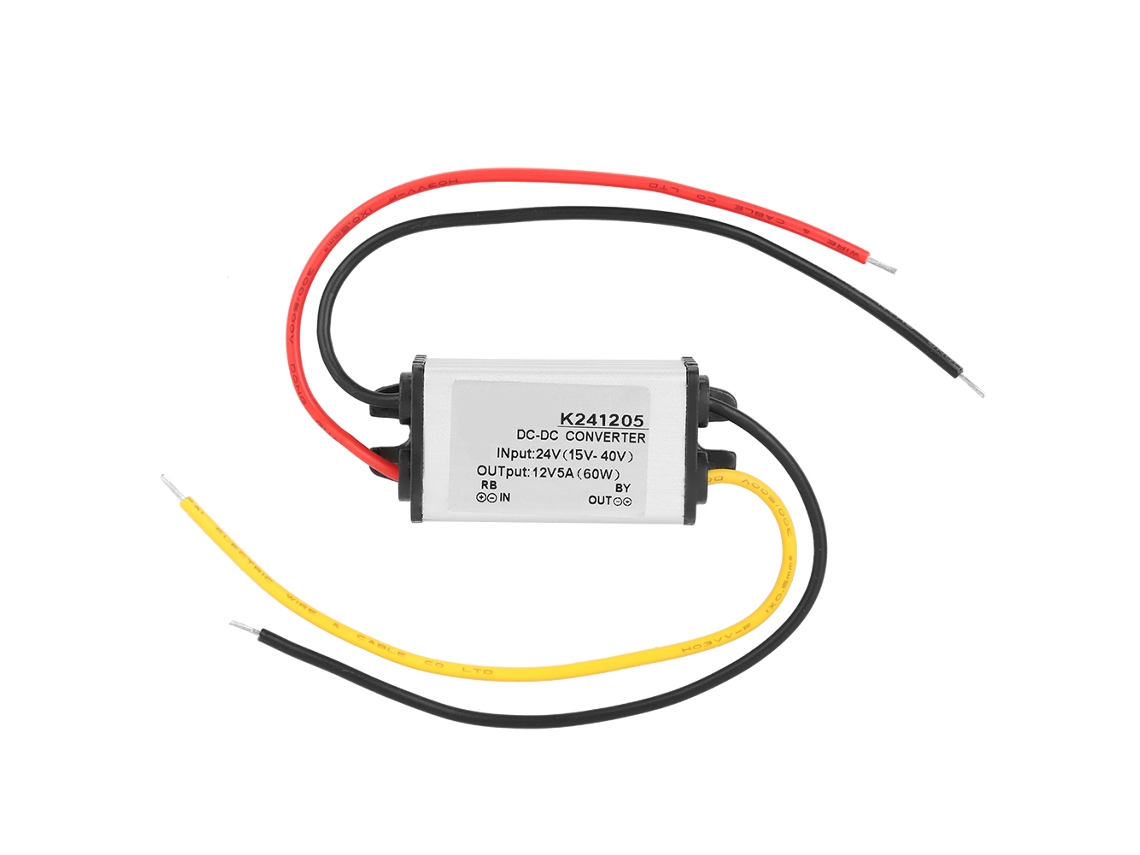 Fuente De Alimentación Dc-dc Reductora De Aluminio De 24 V A 12 V Y 5 A, Gyvrm-k241205, Con Alta Eficiencia Del 96 %.