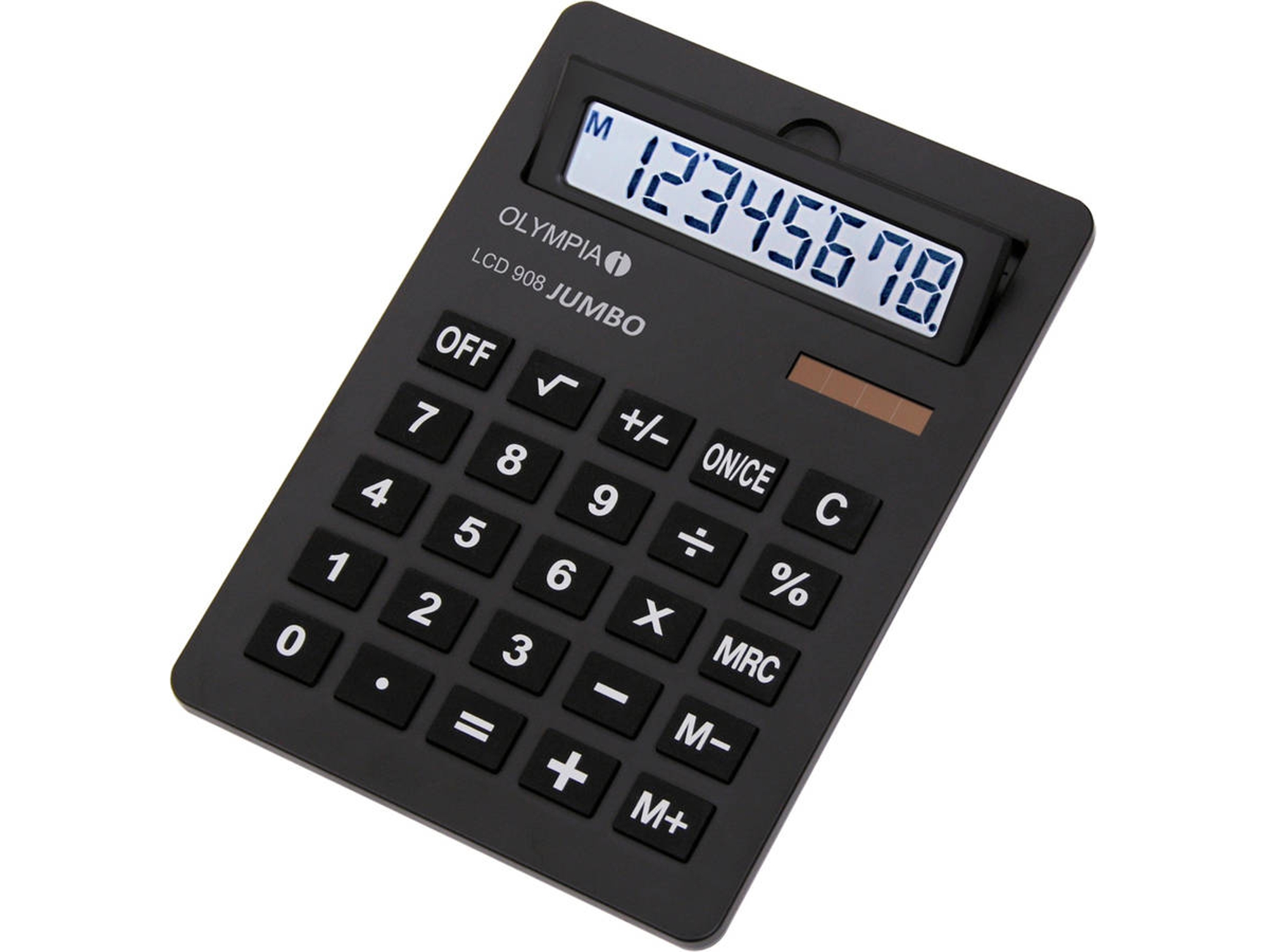 Calculadora Básica OLYMPIA LCD 908 Jumbo Negro (8 dígitos)