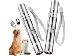 Puntero láser recargable para mascotas, 2 piezas, juguete interactivo con 5 patrones ajustables Gertiz