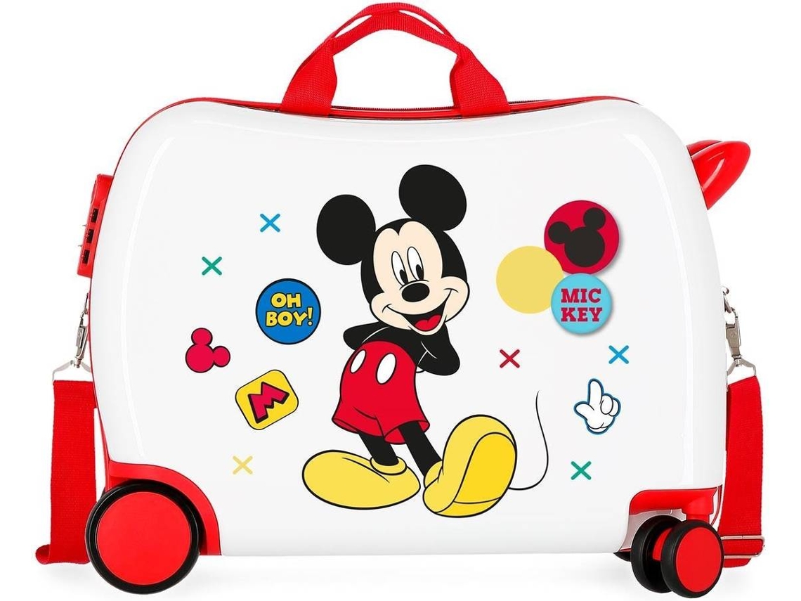 Mala de Viaje DISNEY Enjoy The Day Mickey (Blanco - 50 x 38 x 20 cm)