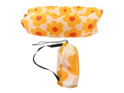 Sofá Hinchable Resistente A Desgarros, Sillón Portátil Con Bolsa De Almacenamiento Para Adultos Y Niños, Diseño De Girasol.