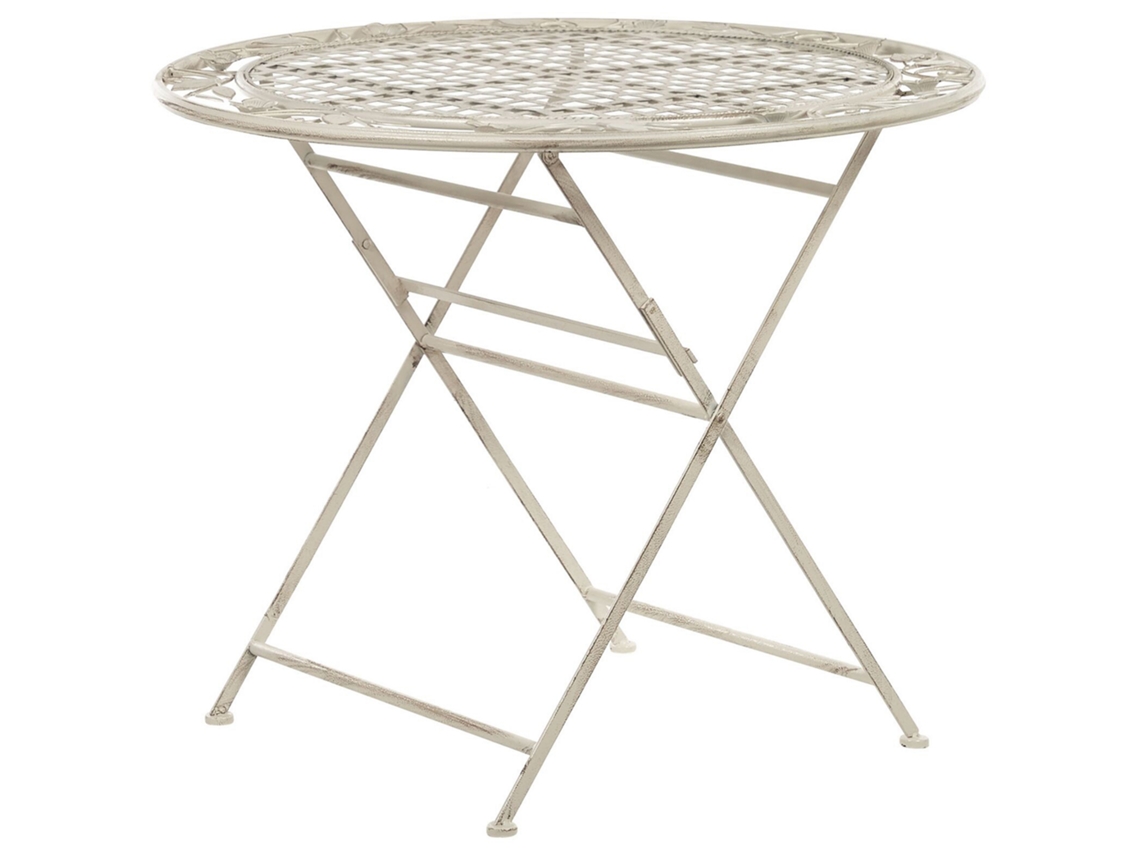 Mesa de balcón BELIANI Bivio de Hierro Blanco 90x90x74