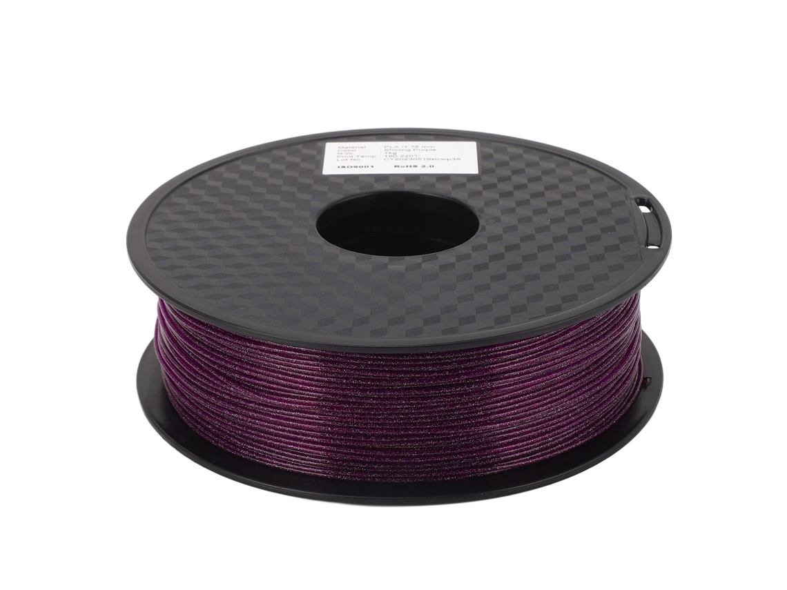 Filamento Pla Morado Transparente Brillante De 1,75 Mm, Resistente A La Rotura, Para Impresoras 3d.