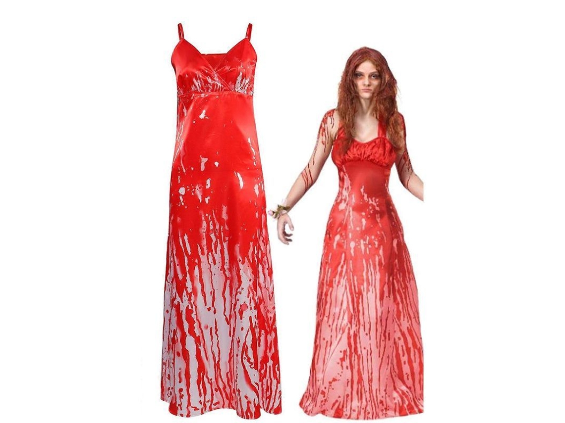 Vestido Sexy De Cosplay De Carrie White De La Película De Terror Con Estampado De Sangre Para Halloween Y Carnaval.