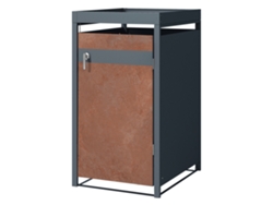 Cobertizo de exterior ML-Design para 1 cubo de basura 240L antracita con acabado oxido