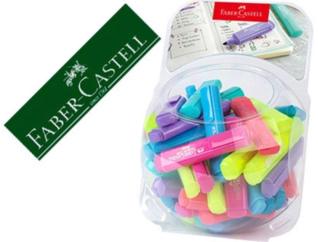 Marcador Faber Fluorescente 1546 Cores Pastel Expositor de 80 Unidades Cores Sortidas