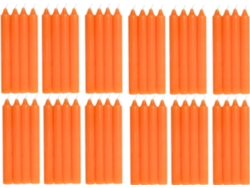 COM-FORT HOUSE- Vela de mesa Naranja - Pack velas de 48 Unidades - Velas Decorativas Sin Perfume - Velas para tu Hogar