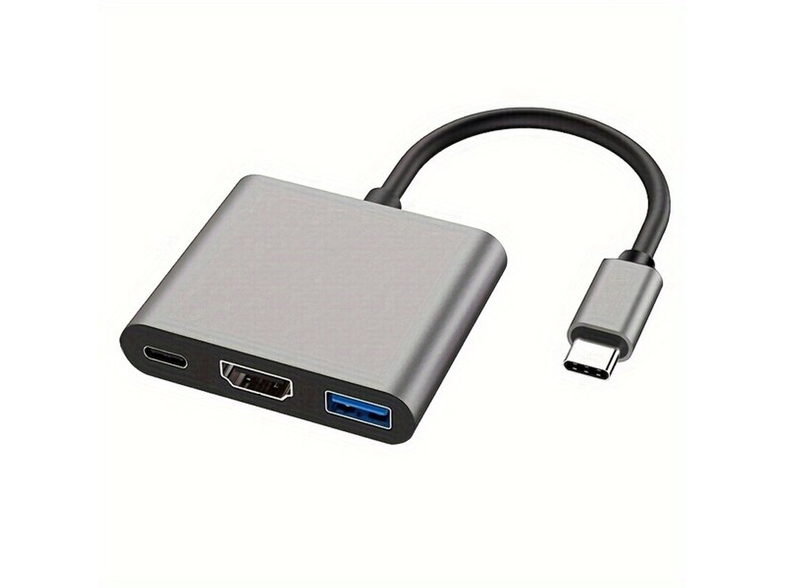 Adaptador de carga 3 en 1 USB C a HDMI 4K Tadvyyvayotoy