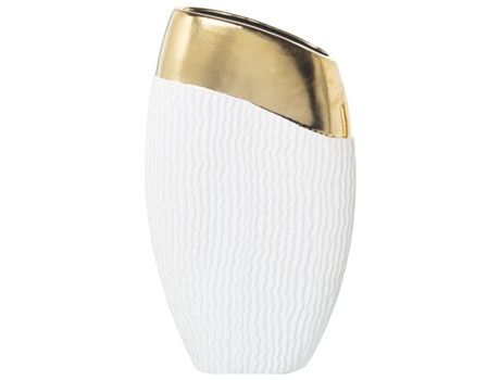 Jarrón ALEXANDRA HOUSE LIVING Blanco Dorado Cerámica 9 x 21 x 36 cm
