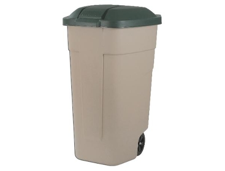 Curver cubo basura ext 100 l tapa plas+ruedas 58x52x88 cm 176805