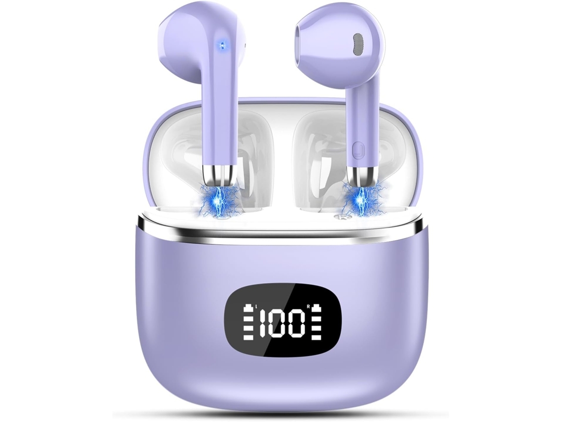 Auriculares Inalámbricos Auriculares Bluetooth 5.3 Bass Auriculares Estéreo 40H Tiempo de Reproducción Auriculares con Pantalla de YEMAESRE