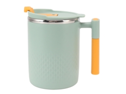 Vaso térmico de acero inoxidable de 450 ml con tapa para oficina, escuela y hogar (verde)