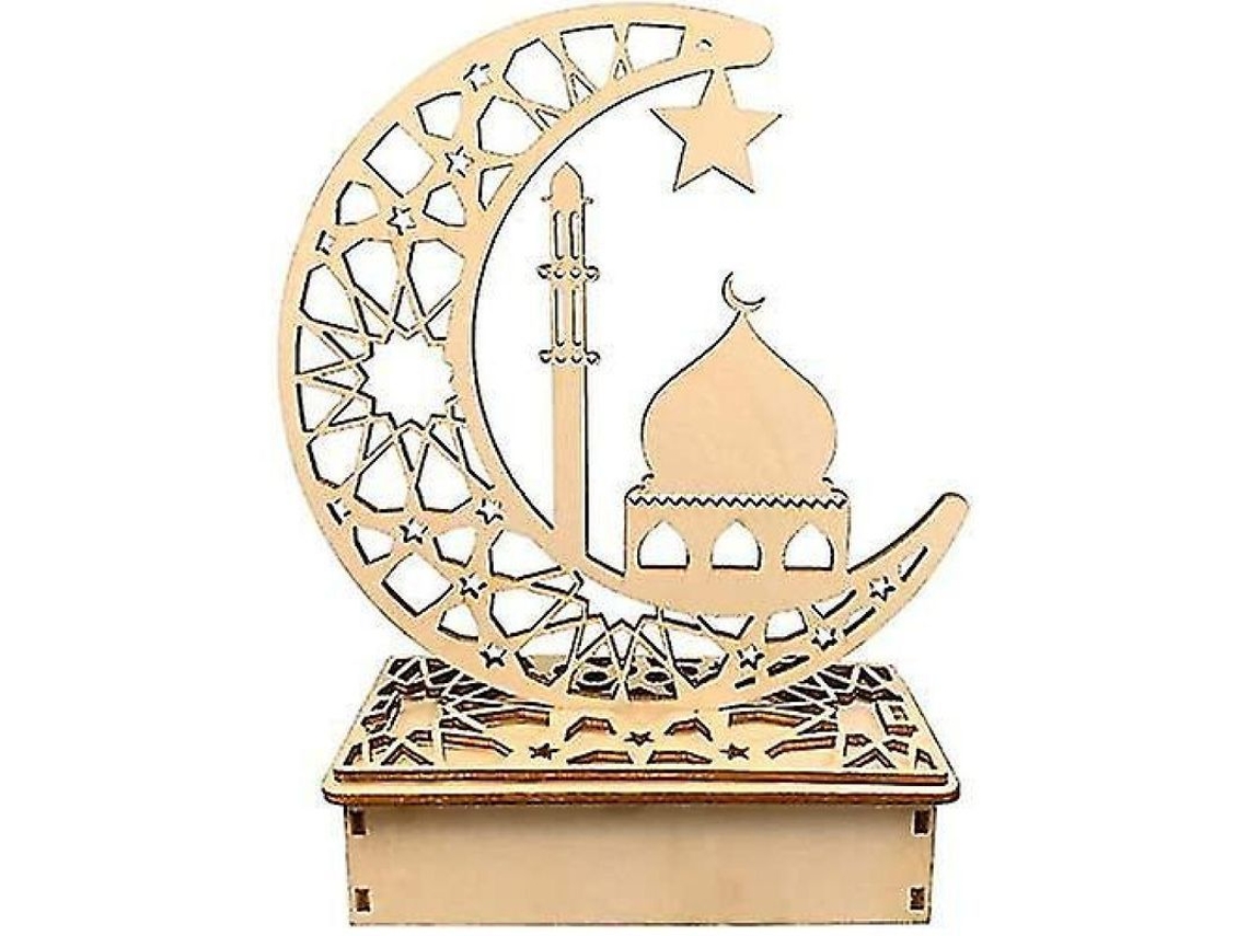 Decoración De Ramadán, Luces De Luna Y Estrellas, Luz Nocturna Led Para Eid Mubarak