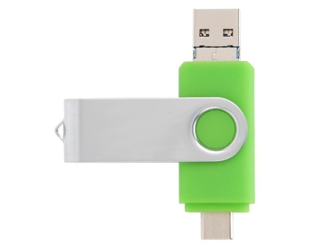 HURRISE Pen Drive U Disk USB3.0 3 en 1 Pen Driver Flash Drive Rotativo de Alta Velocidad con Computación de Tarjeta de 16Gb
