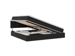 Maison Exclusive - Cama Con Almacenamiento Y Led Negro 200 X 200 Cm Terciopelo