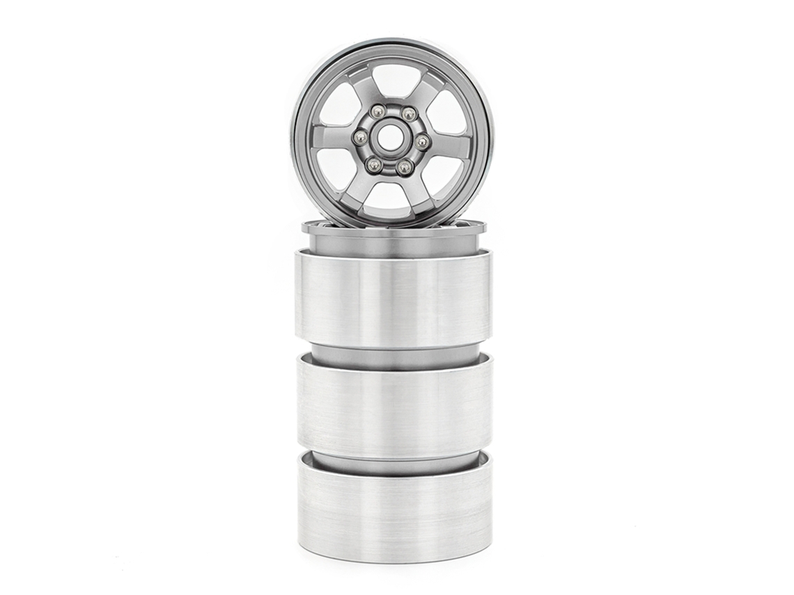 Ymsl Rines De Aleación De Aluminio Beadlock 1.9in Hub 4pcs Para Coches Rc 1/10 Trx4 Axial Scx10 90046 Scx10 Iii Axi03007 Axi03003 Hxl