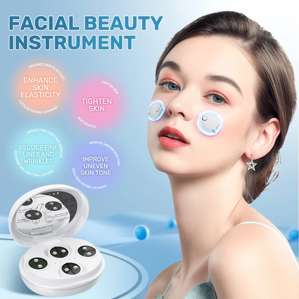 Luz Roja Lifting Masaje Instrumento V Facial Anti-arrugas Ems Masaje Facial Apretado Cuello Y Ojos Lifting Instrumento