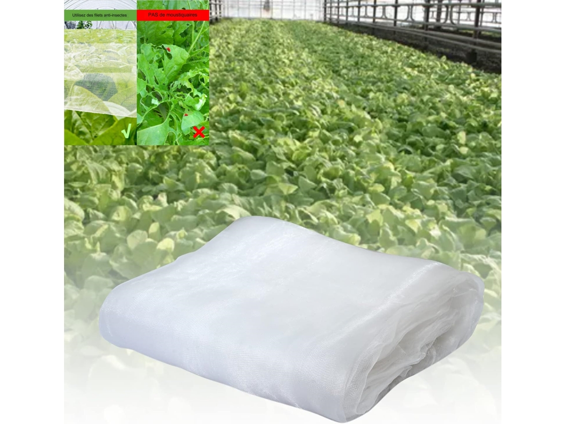 Red de jardín ultrafina, protección para plantas en crecimiento, no tóxica, insípida, blanca, malla fina protectora para jardín, patio y terraza.