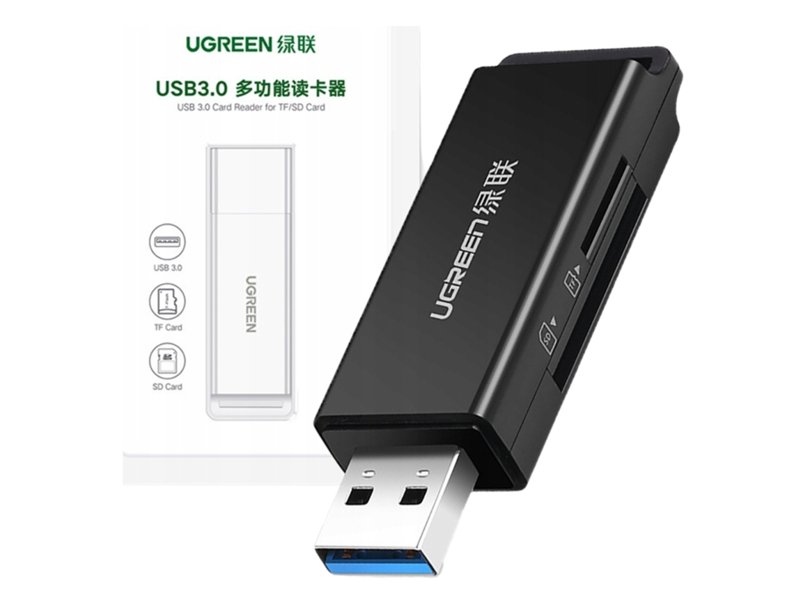 Lector de tarjetas Ugreen SD MicroSD USB 3.0 para ordenador y portátil con función USB