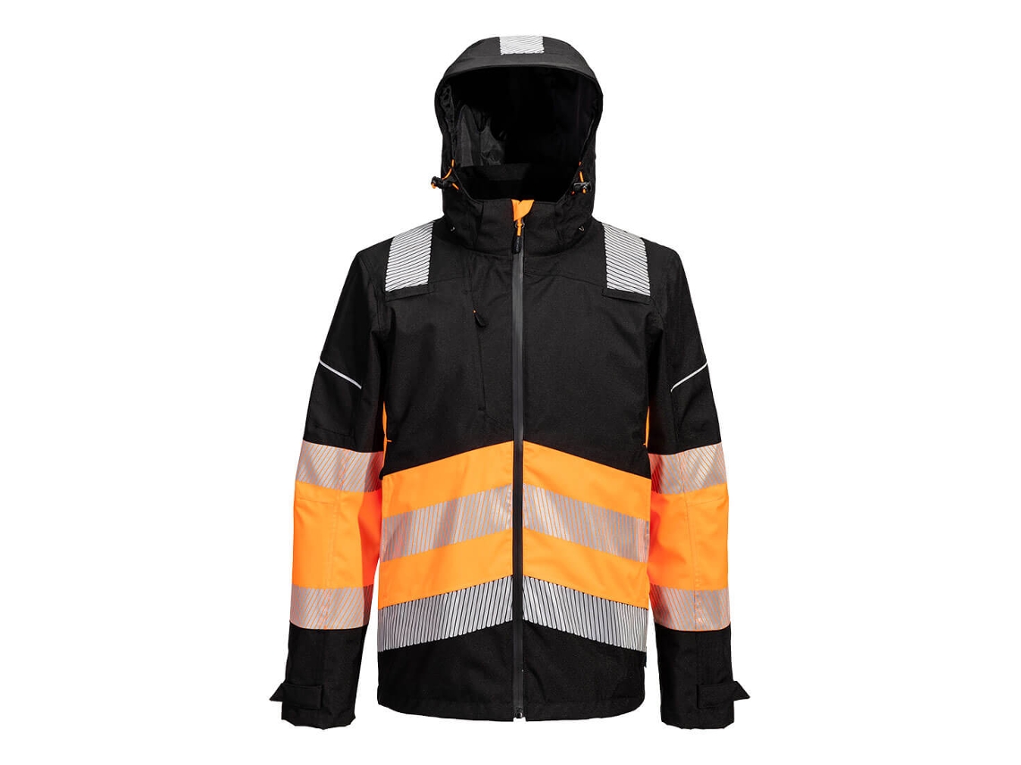 Impermeable Portwest Pw3 de alta visibilidad, clase 1, para lluvia extrema, amarillo y negro, talla M