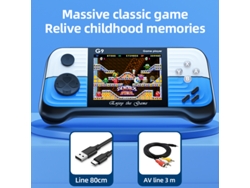 Mini consola arcade retro G9, 666 en 1, mini estilo retro azul Sfushos