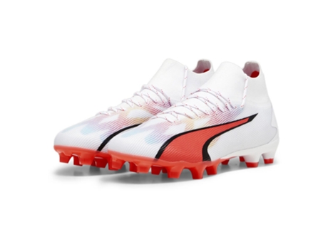 Botas de fútbol Unisex para Fútbol PUMA Ultra Fg Ag Blanco (45)
