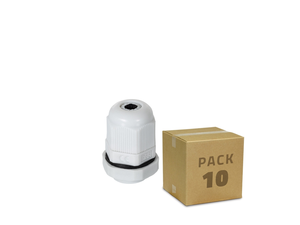 Pack 10 Unidades Prensaestopa Nylon IP68 Varios Tamaños
