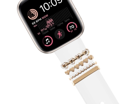 Correa Apple Watch Series 6 40Mm Pulsera con Adorno Corazones Blanco