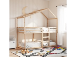 Techo De Cama Infantil Madera Maciza Pino 213x95,5x144,5 Cm
